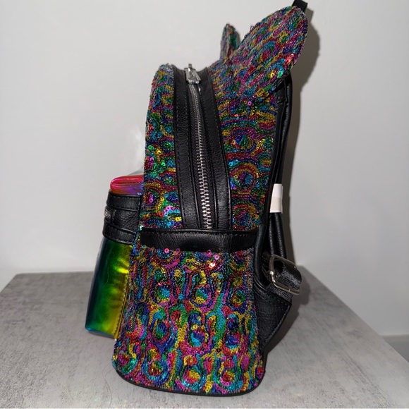 Disney Parks Loungefly Sequin Mickey Mouse Rainbow Set (Wallet LE) - Picture 4 of 11